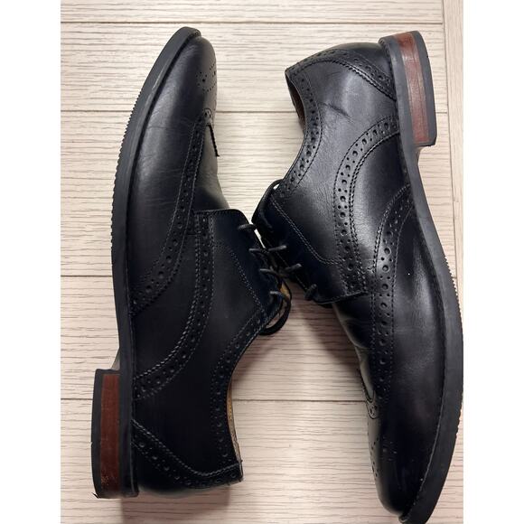Florsheim men\'s leather black wingtip oxford lace up dress shoes. ‎ Sz 12D main image 8